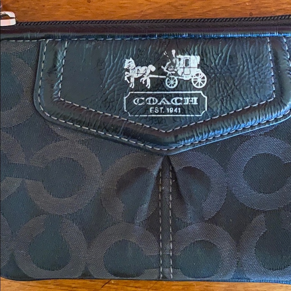 Black coach wristlet